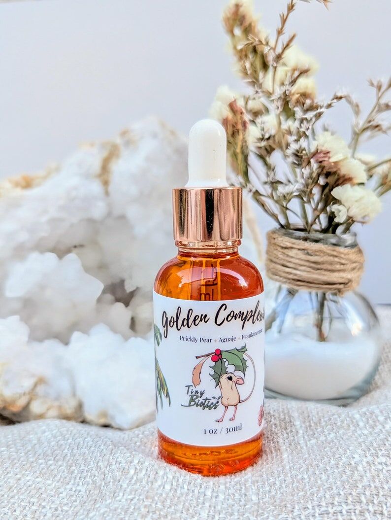 Golden Complexion Face Oil | Prickly Pear | Aguaje | Frankincense | Desert Skincare | Gua Sha Oil | Valentine's Day Gift